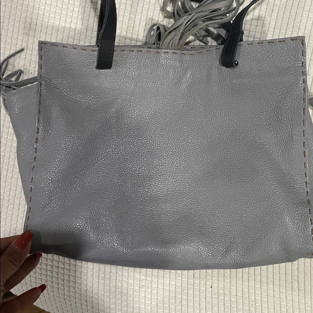 Carla Mancini Carmel Signature Bag Gray Pebbled Color - Picture 11 of 16